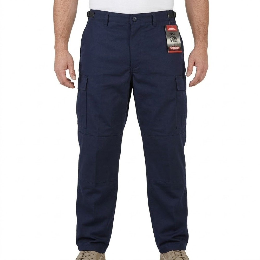 Tru-Spec Men's X-Large Long Navy Blue 60/40 Cotton-Poly BDU Pants NWT